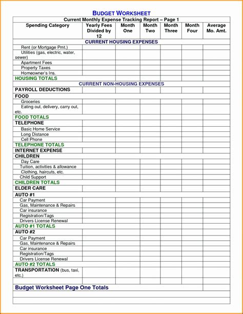 Printable Farm Expense Spreadsheet